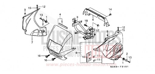 COWL (2) NX650V de 1997